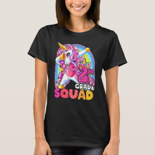 2nd Grade Squad Dabbing Unicorn Back To School Gir T-Shirt