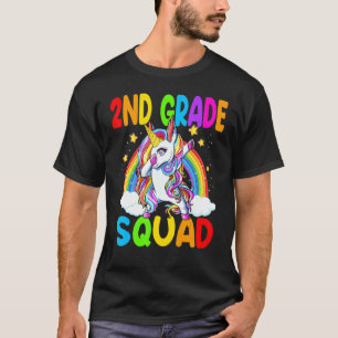 2nd Grade Squad Dabbing Unicorn Back to School Gir T-Shirt