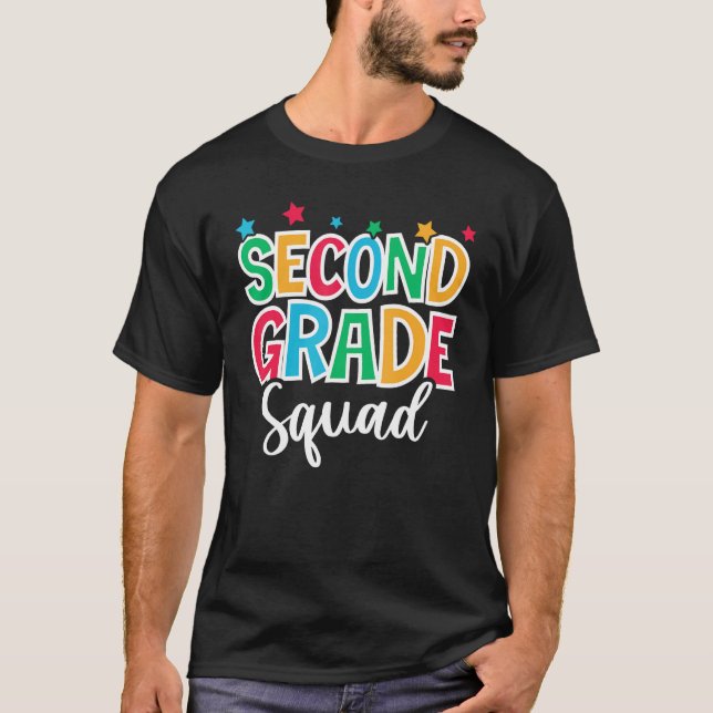 2nd Grade Squad First Day of School Welcome Back t T-Shirt (Front)