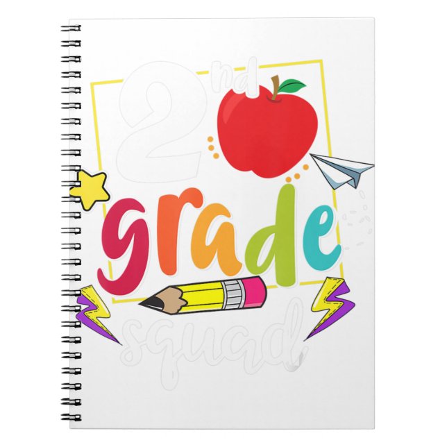 2nd Grade Squad Funny Back To School 2nd Graders T Notebook (Front)