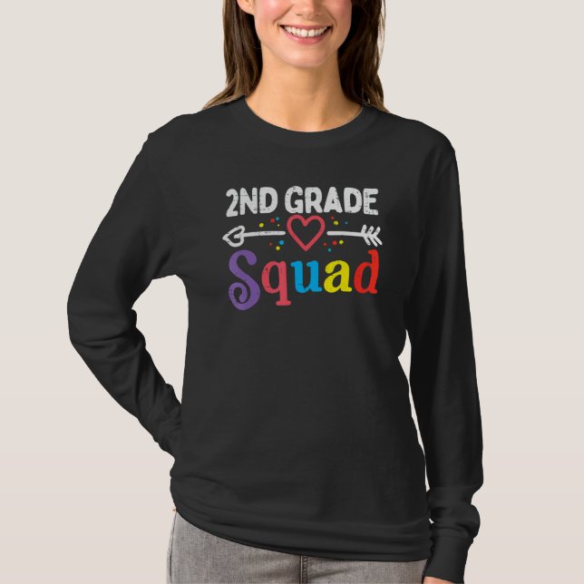 2nd Grade Squad Second First Day Of School Teacher T-Shirt (Front)