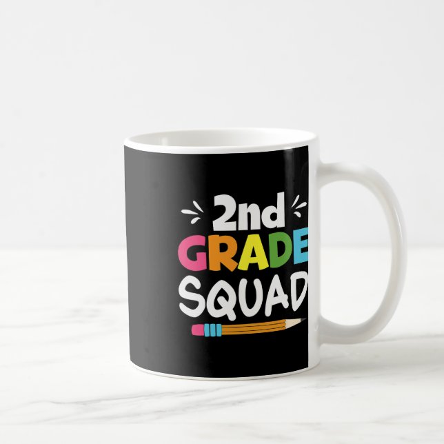2nd Grade Squad Second Teacher Student Team Back T Coffee Mug (Right)
