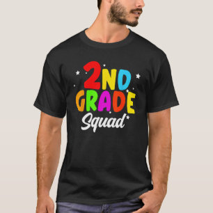 2nd Grade Squad Second Teacher Student Team Back T T-Shirt
