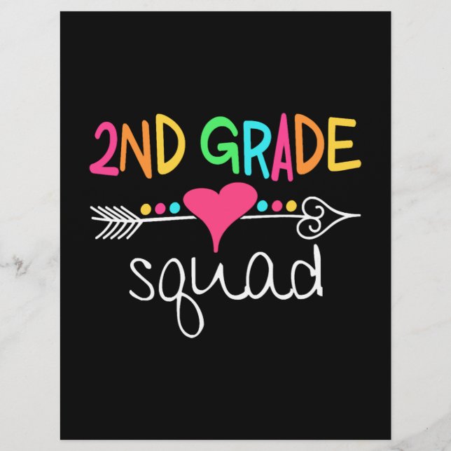 2nd Grade Squad T-shirt Flyer (Front)