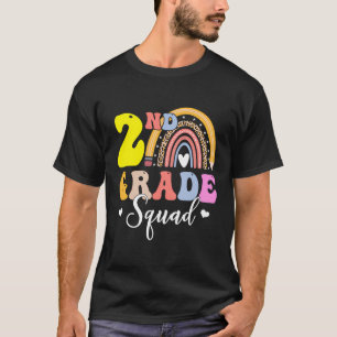 2Nd Grade Squad Teachers Kids Second Grade Back To T-Shirt