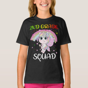 2nd Grade Squad Third Teacher Student Team Unicorn T-Shirt