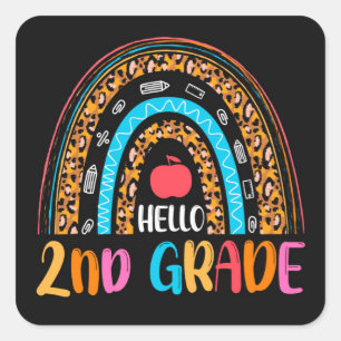 2nd Grade Square Sticker