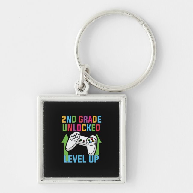 2nd Grade Teacher 2nd Grade Level Up Keychain (Front)