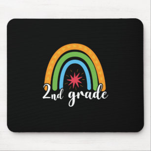 2nd Grade Teacher 2nd Grade Rainbow Mouse Pad