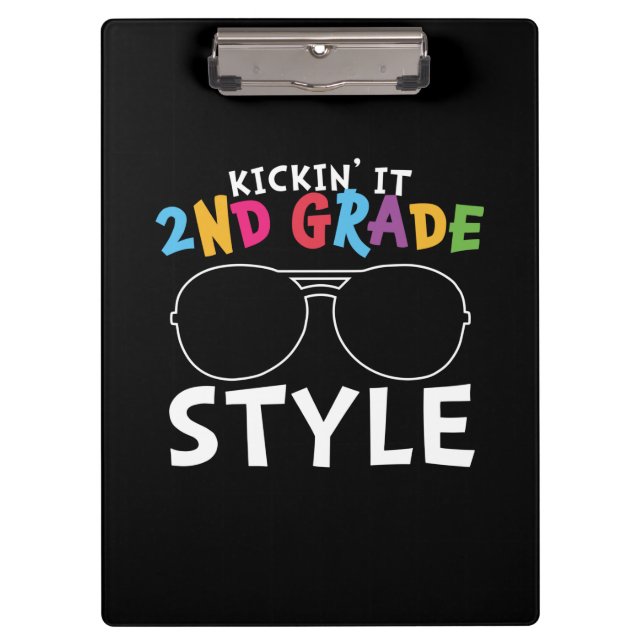 2nd Grade Teacher 2nd Grade Style Clipboard (Front)