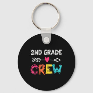 2nd Grade Teacher Back To School 2nd Grade Crew Keychain