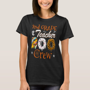 2nd Grade Teacher Boo Crew Teachers Halloween Cos T-Shirt