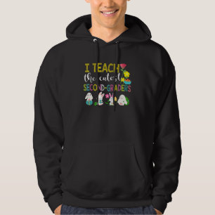 2nd Grade Teacher Bunny Egg Easter Day Happy Easte Hoodie