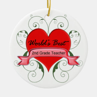 2nd. Grade Teacher Ceramic Ornament