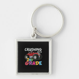 2nd Grade Teacher Crushing Into 2nd Grade Keychain