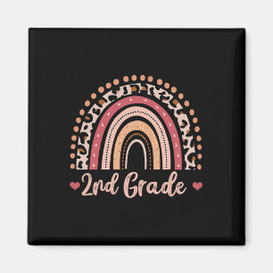 2nd Grade Teacher Fun Rainbow Lover Back To School Magnet