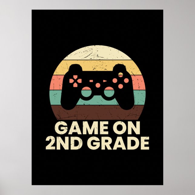 2nd Grade Teacher Game On 2nd Grade Poster (Front)