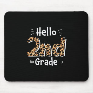 2nd Grade Teacher Hello Leopard 2nd Grade Mouse Pad