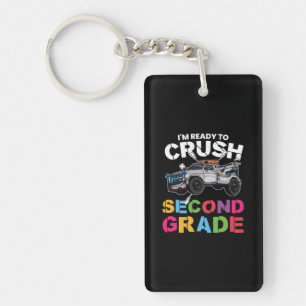 2nd Grade Teacher I Am Ready To Crush Second Grade Keychain