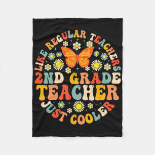 2nd Grade Teacher Like A Normal Teacher But Much C Fleece Blanket