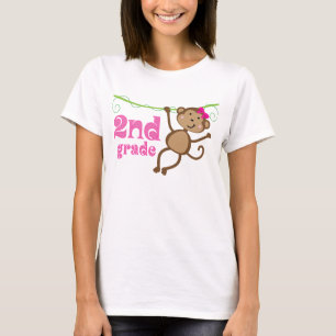 2nd Grade Teacher Monkey Gift T-Shirt