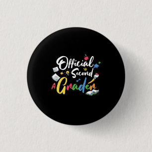 2nd Grade Teacher Official Second Grader 1 Inch Round Button