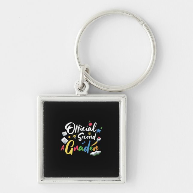 2nd Grade Teacher Official Second Grader Keychain (Front)