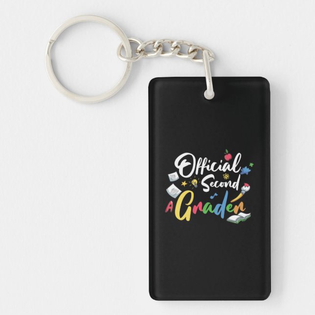 2nd Grade Teacher Official Second Grader Keychain (Front)