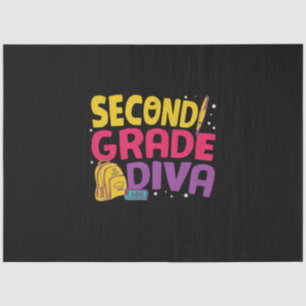 2nd Grade Teacher Second Grade Diva Tissue Paper