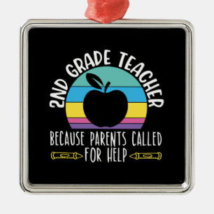 2nd Grade Teacher Shirts I Love My Second Graders Metal Ornament