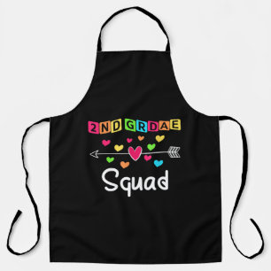 2nd grade Teacher Shirts School Team Second Grade Apron