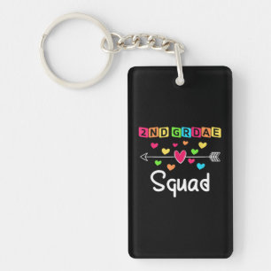 2nd grade Teacher Shirts School Team Second Grade Keychain