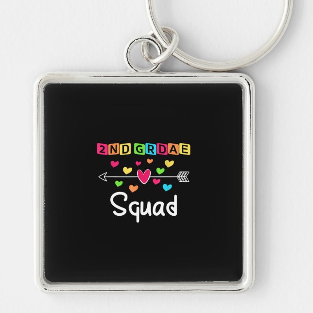 2nd grade Teacher Shirts School Team Second Grade Keychain (Front)