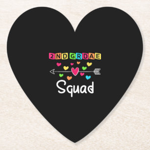 2nd grade Teacher Shirts School Team Second Grade Paper Coaster