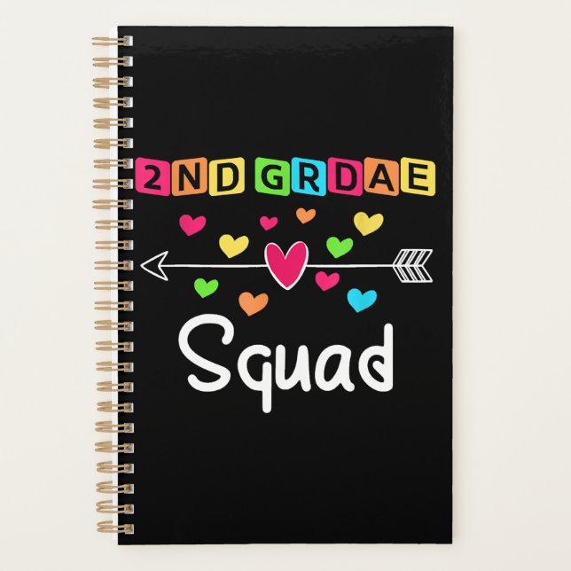 2nd grade Teacher Shirts School Team Second Grade Planner (Front)
