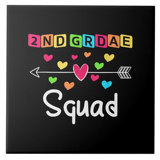 2nd grade Teacher Shirts School Team Second Grade Tile (Front)