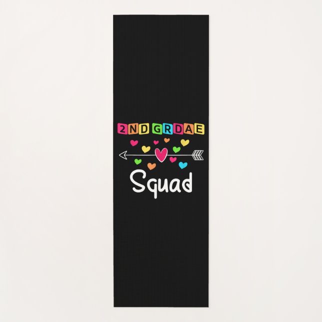 2nd grade Teacher Shirts School Team Second Grade Yoga Mat (Front)