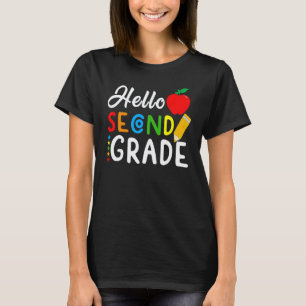 2nd Grade Teacher Student Back To School Hello Sec T-Shirt