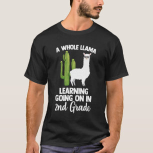 2nd Grade Teacher Student Kids Back To School Llam T-Shirt