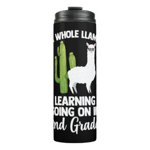2nd Grade Teacher Student Kids Back To School Llam Thermal Tumbler
