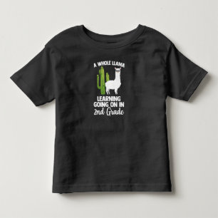 2nd Grade Teacher Student Kids Back To School Llam Toddler T-shirt