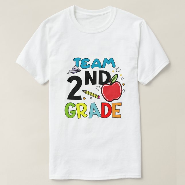 2nd Grade Team 2nd Grade Squad Teacher Gifts T-Shirt (Design Front)