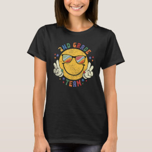2nd Grade Team Happy Face Smile Back To School T-Shirt