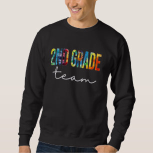 2nd Grade Team Tie Dye Back to School Day For Wome Sweatshirt