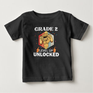 2nd Grade Unlocked Level Up Back To School First Baby T-Shirt