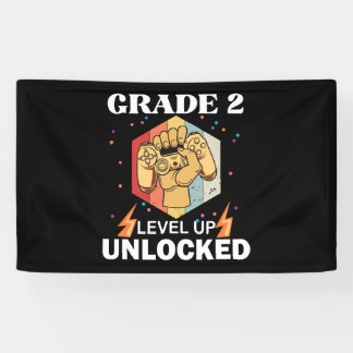 2nd Grade Unlocked Level Up Back To School First Banner