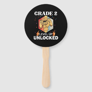 2nd Grade Unlocked Level Up Back To School First Hand Fan