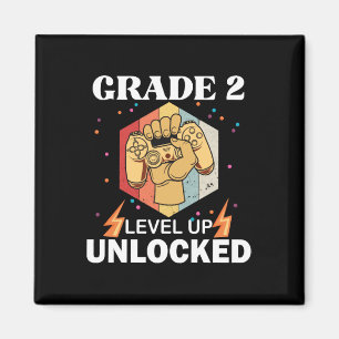 2nd Grade Unlocked Level Up Back To School First Magnet