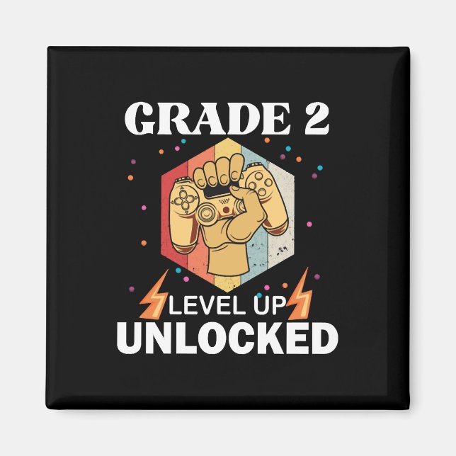 2nd Grade Unlocked Level Up Back To School First Magnet (Front)