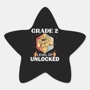2nd Grade Unlocked Level Up Back To School First Star Sticker